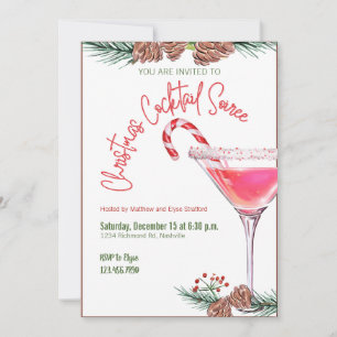 Christmas Party Holiday Cocktail Work Party Invitation
