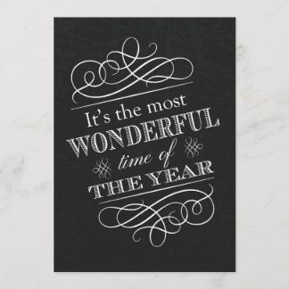 Christmas Party Holiday Cocktails Vintage Texts Invitation