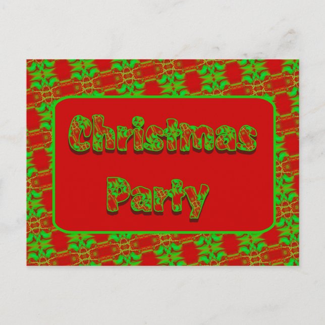 Christmas Party Holiday Postcard (Front)