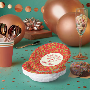 Christmas party home made holiday baking red paper plate