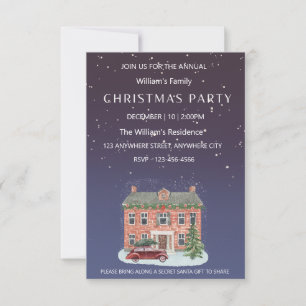 Christmas Party House Invitation