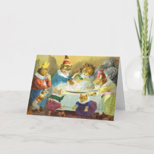 Christmas Party in Animal Land Holiday Card