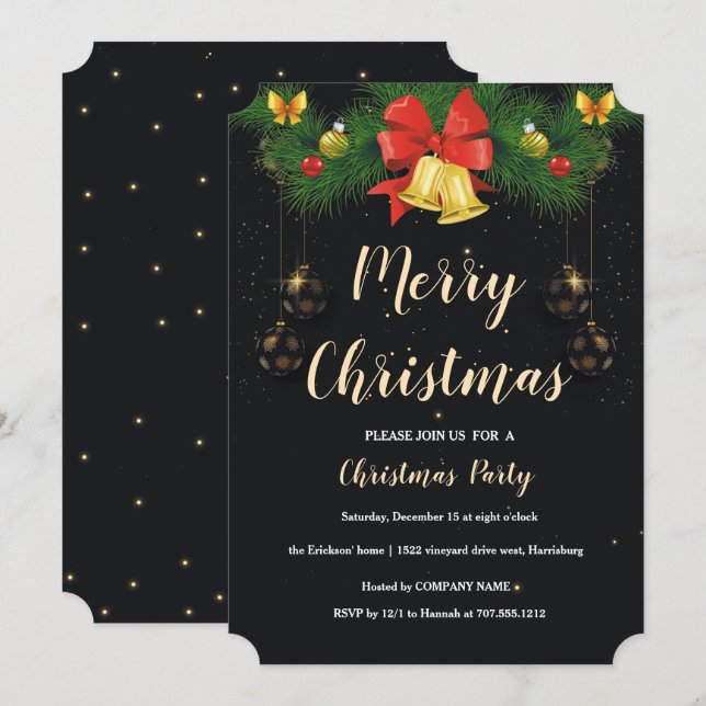 Christmas party invitation (Front/Back)