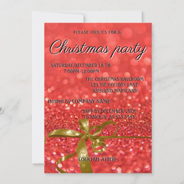 Christmas party invitation (Front)