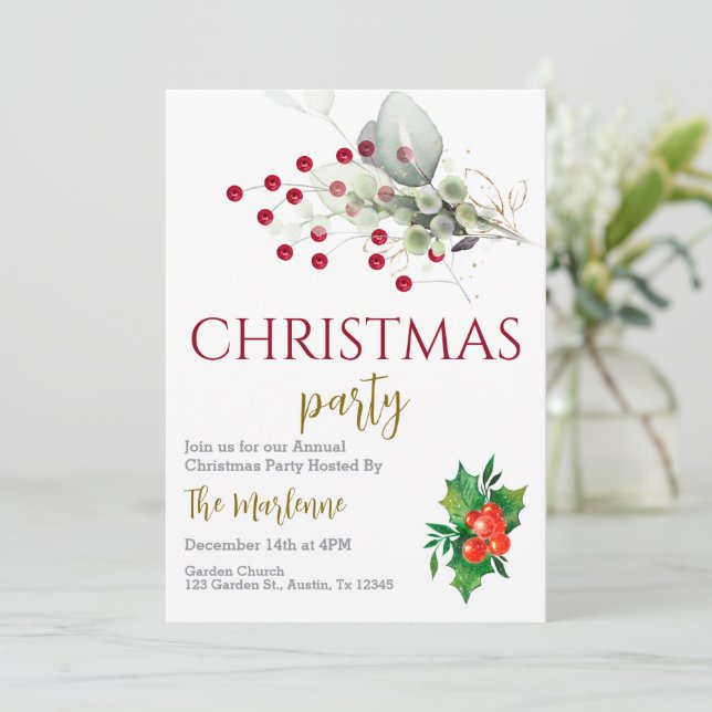 Christmas Party Invitation (Standing Front)