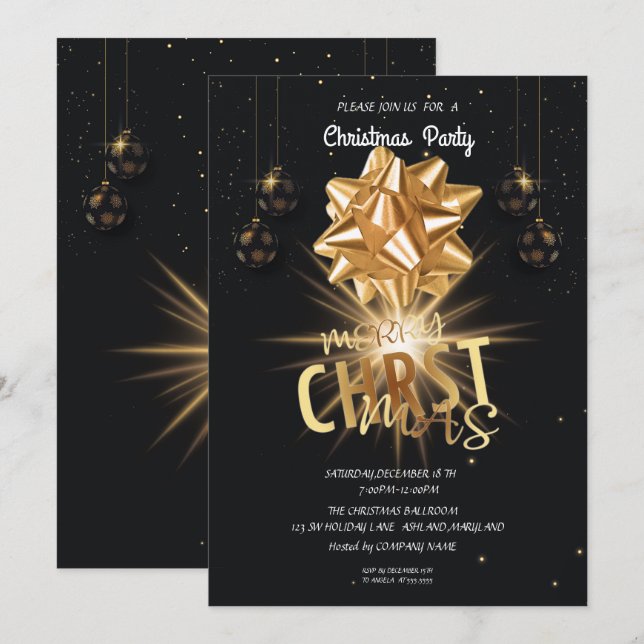 Christmas party invitation (Front/Back)