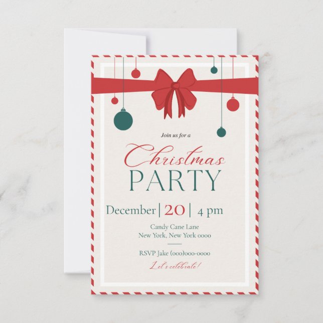 Christmas Party  Invitation (Front)