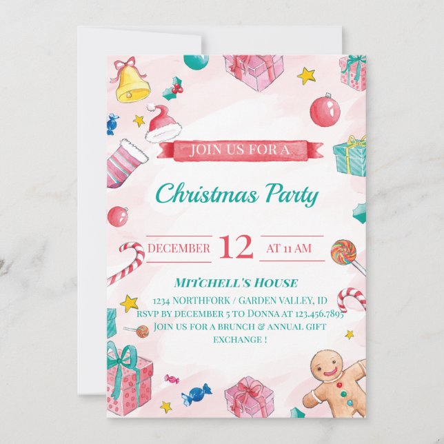 christmas party invitation (Front)