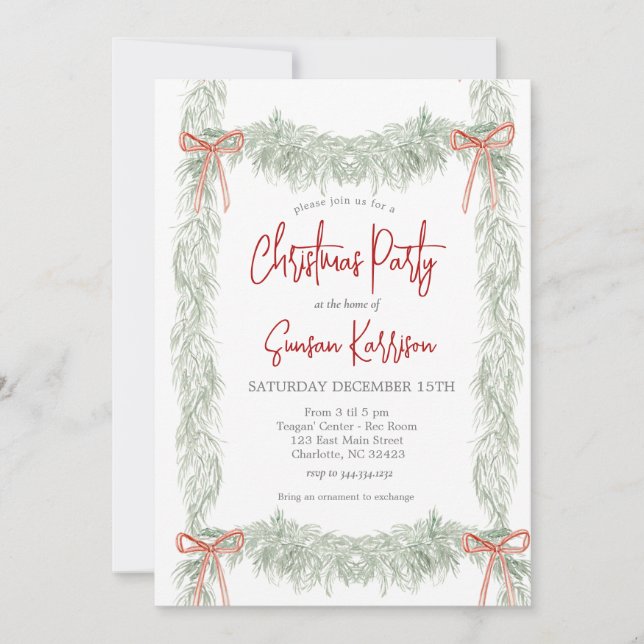 Christmas Party invitation  (Front)
