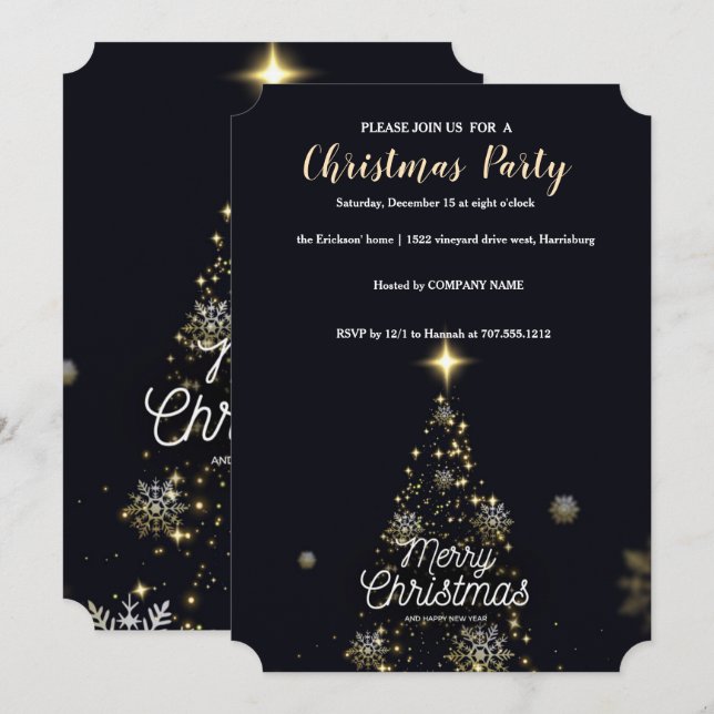 Christmas party invitation (Front/Back)