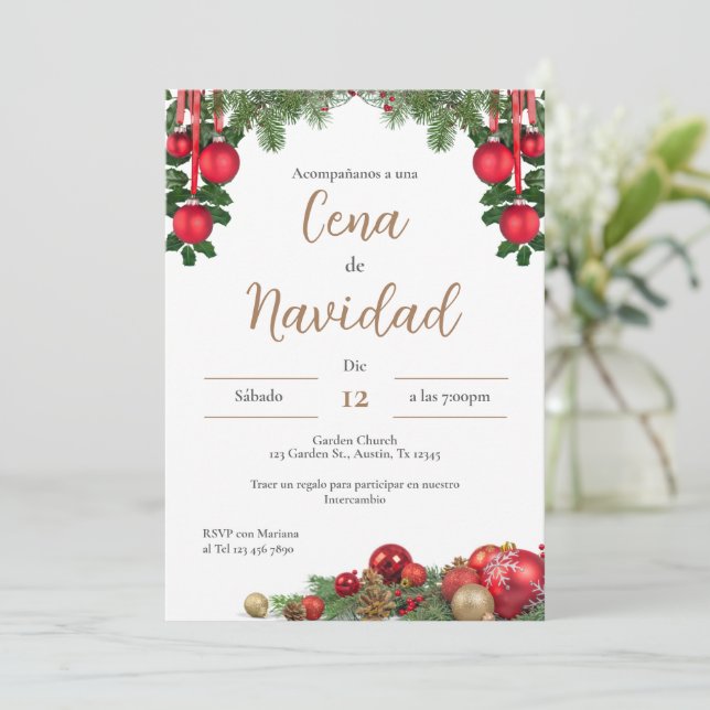 Christmas Party Invitation (Standing Front)
