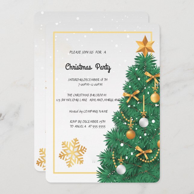 Christmas Party Invitation (Front/Back)