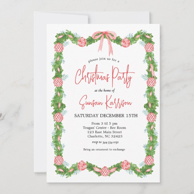 Christmas Party invitation  (Front)