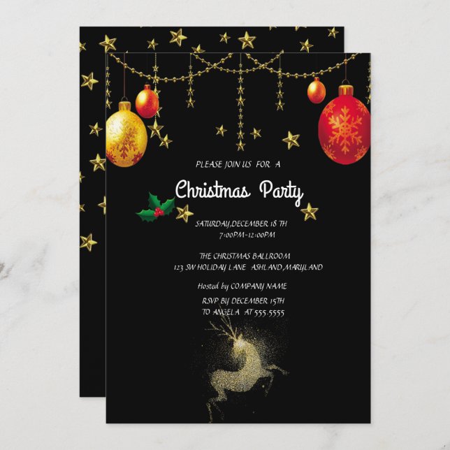 Christmas Party Invitation (Front/Back)