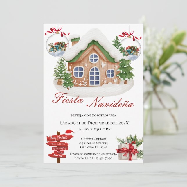  Christmas Party Invitation (Standing Front)