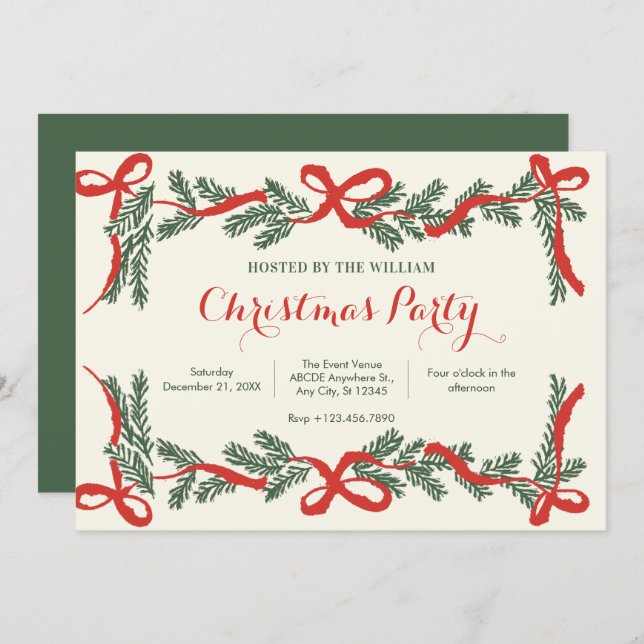 Christmas Party Invitation (Front/Back)