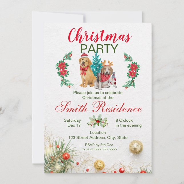 Christmas Party Invitation  (Front)