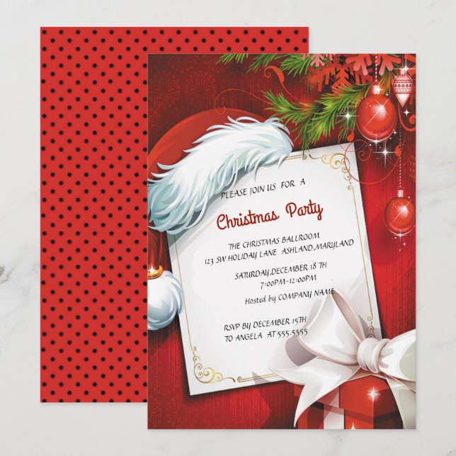 Christmas Party Invitation (Front/Back)