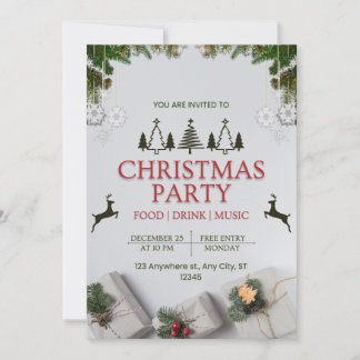 Christmas Party Invitation Card