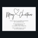 Christmas Party Invitation Christmas Lunch Invite<br><div class="desc">Invite your family and friends to celebrate the season with this fun modern Christmas Party invitation,  featuring a hand drawn heart and fun quirky font.
Fully customisable with your party details.</div>