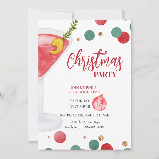 Christmas Party Invitation, Christmas Party  Invitation (Front)