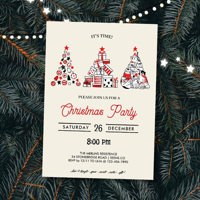 Christmas Party Invitation | Christmas Trees (Creator Uploaded)