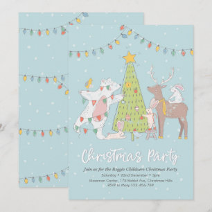 Christmas party Invitation   Decorating Tree