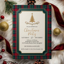 Christmas Party Invitation | Elegant Gold Christma