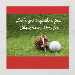Christmas Party Invitation golfer