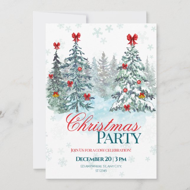 Christmas Party Invitation | Holiday Celebration (Front)