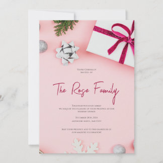 Christmas Party Invitation, Holiday Greetings Card
