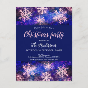 christmas party invitation holiday postcard