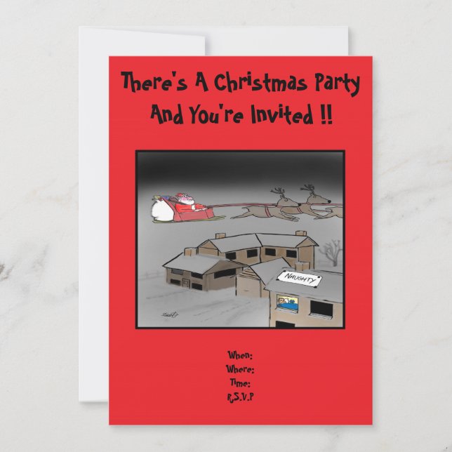Christmas Party Invitation: Naughty Or Nice Invitation (Front)