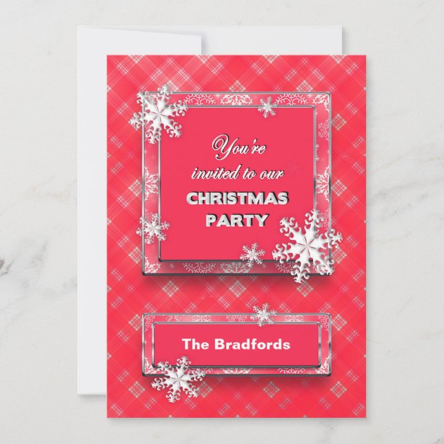 CHRISTMAS PARTY INVITATION -  PERSONALIZE FRONT (Front)