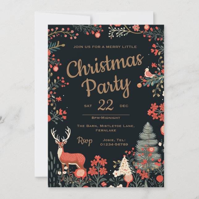 Christmas Party Invitation Personalized (Front)