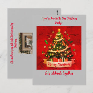 Christmas Party Invitation Postcard