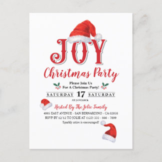 Christmas Party Invitation Postcard