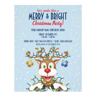 Christmas Party Invitation   Reindeer Flyer