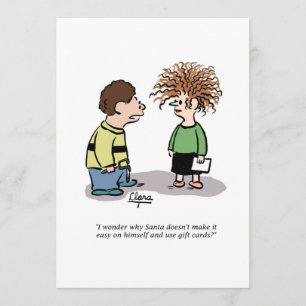 Christmas party invitation - Santa and kids