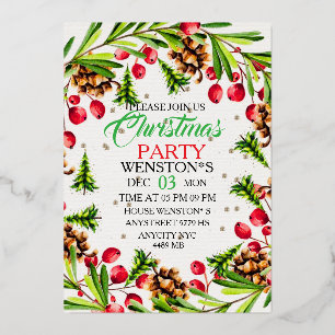 Christmas Party Invitation Template   Elegant Holi