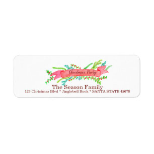 Christmas Party Invitation, watercolor Christmas