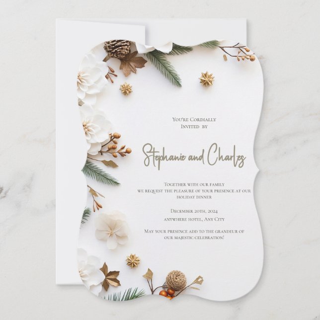 Christmas Party Invitation, Wedding Invitation (Front)