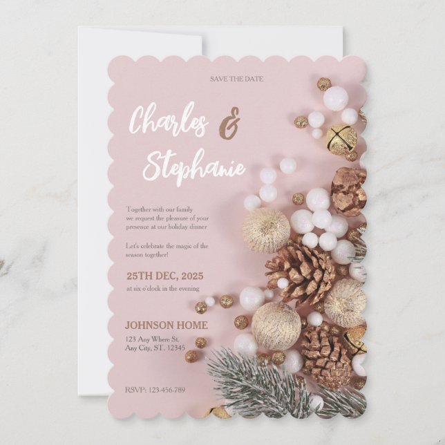 Christmas Party Invitation, Wedding Invitations (Front)