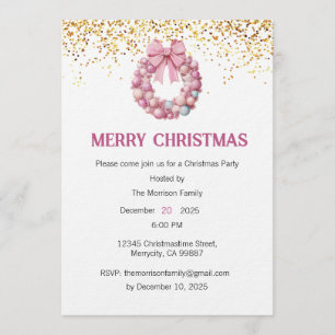 Christmas Party Invitation, Xmas Invite