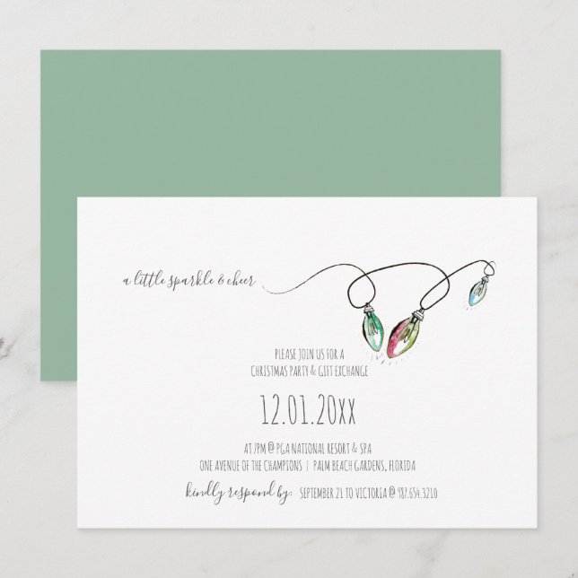 Christmas Party Invitations (Front/Back)