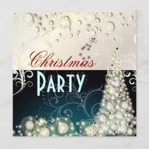 Christmas Party invitations, champagne bubbles Invitation