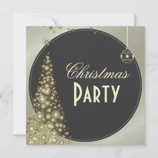Christmas Party invitations, christmas tree Invitation (Front)