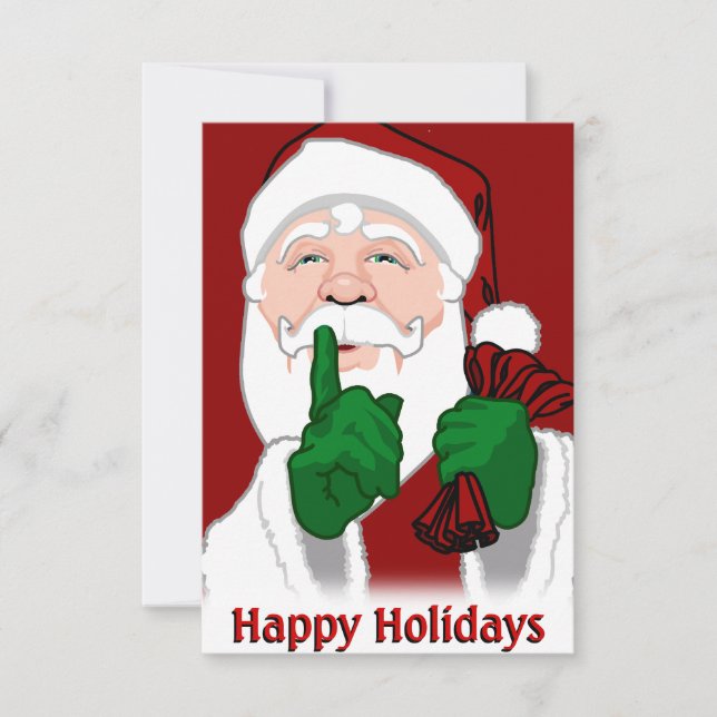 Christmas Party Invitations Custom Santa Cards (Front)