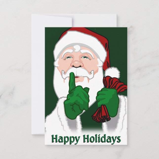 Christmas Party Invitations Custom Santa Cards (Front)