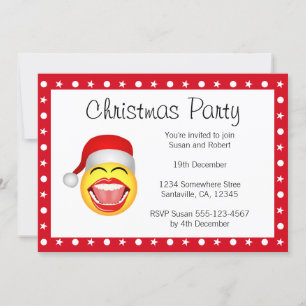 Christmas Party Invitations Fun Santa Invites